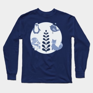 Cozied up animals in winter Long Sleeve T-Shirt